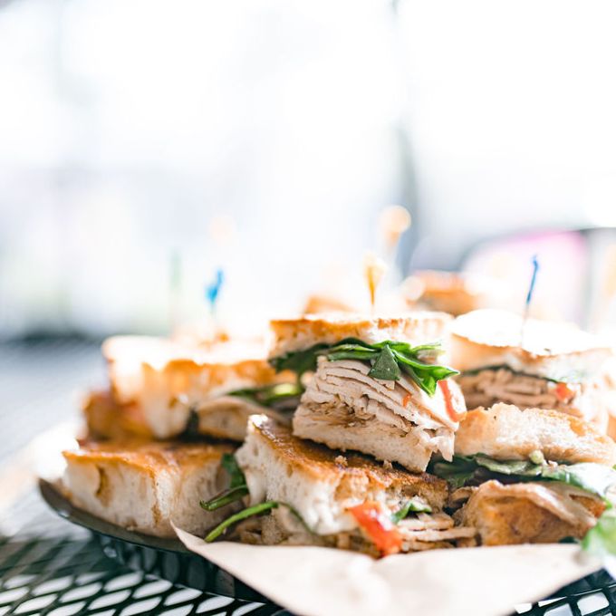 a close up of a sandwich on a plate