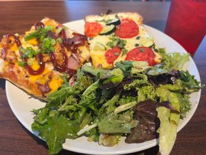 a plate of food on a table