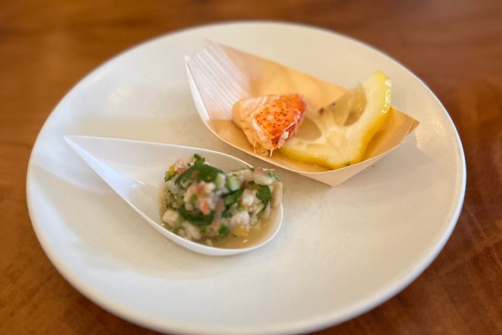 a plate of food on a table